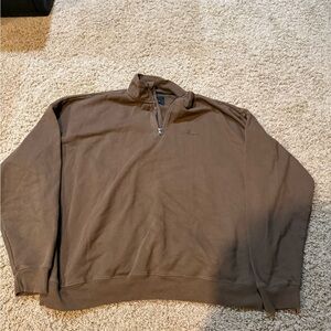 Brown PacSun Quarter Zip Sweater